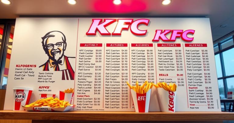 KFC Allergen Menu With Prices For 2026